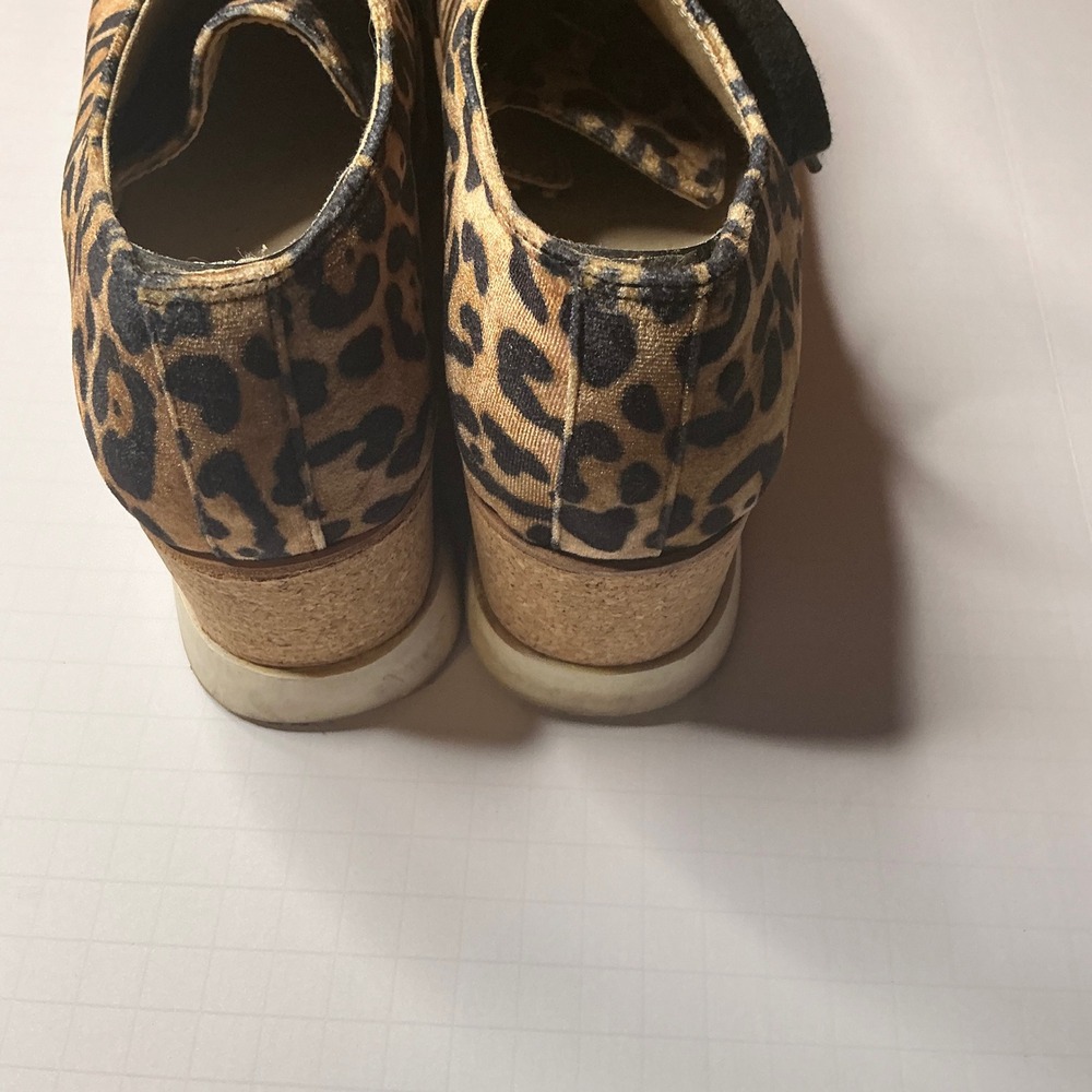 Steve Madden Korrie Leopard Print‎ Velvet Platform Sneakers Women's Size 10B - Picture 3 of 5